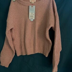 Cat & Jack Soft Pink Crew Neck Sweater
